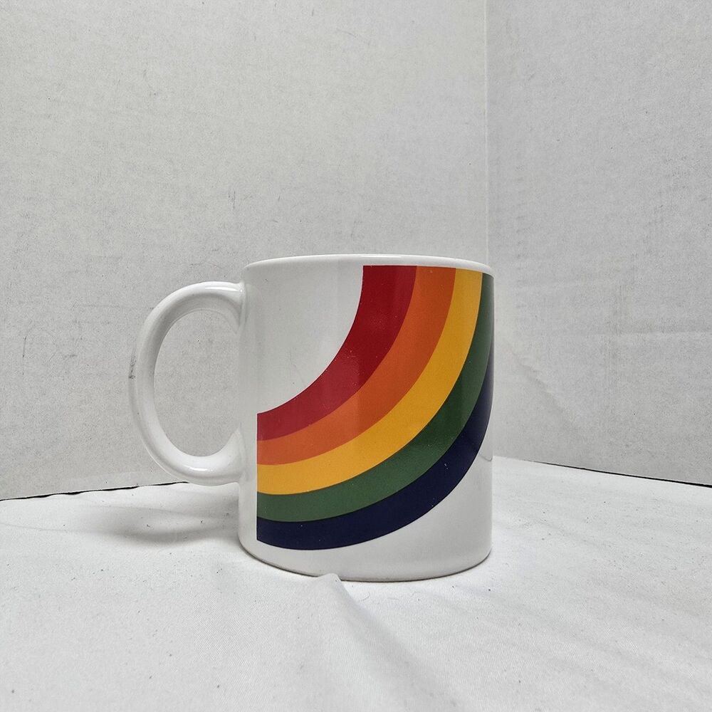 Rainbow Mug F.T.D. Vintage As Seen On Stranger Things Made in Korea Prop Retro